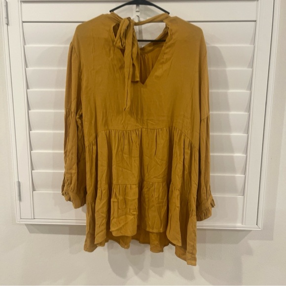 Anthropologie Golden Yellow Tunic Top - Picture 7 of 9